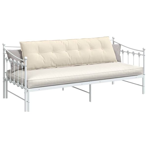 vidaXL Coussin de Dos Beige 180 x 50 cm Tissu en microfibre