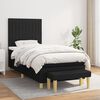 vidaXL Sommier &agrave; lattes de lit avec matelas Noir 100x200 cm Tissu
