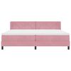 vidaXL Lit &agrave; ressorts avec matelas Rose 200 x 200 cm Polyester