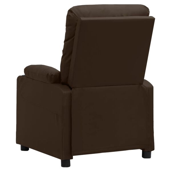 vidaXL Fauteuil inclinable Marron Similicuir