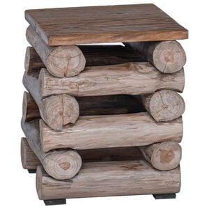 vidaXL Tabouret Naturel Bois de teck massif