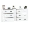 vidaXL Buffets 2 pcs blanc bois d'ingénierie