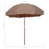 vidaXL Parasol de jardin avec mât en acier 300 cm Taupe
