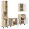 vidaXL Ensemble de mobilier de salle de bain avec tiroir Ch&ecirc;ne Sonoma