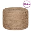 vidaXL Corde de jute 100 m de long 4 mm d'&eacute;paisseur