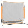 vidaXL Filet d'entra&icirc;nement de golf noir et orange 215x107x216 cm