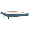 vidaXL Cadre de lit sans matelas bleu fonc&eacute; 140x210 cm velours