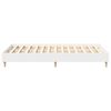 vidaXL Cadre de lit sans matelas blanc 120x190 cm bois d'ing&eacute;nierie