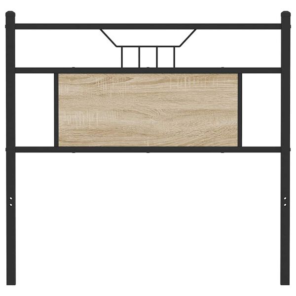 vidaXL T&ecirc;te de lit de remplacement ch&ecirc;ne sonoma 80 cm bois d'ing&eacute;nierie et acier