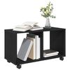 vidaXL Table d'appoint Ch&ecirc;ne noir 72 x 33 x 42,5 cm Bois d'ing&eacute;nierie