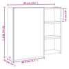 vidaXL Armoire de salle de bain &agrave; miroir avec LED ch&ecirc;ne 60x13x52 cm