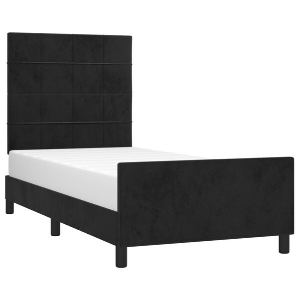 vidaXL Cadre de lit sans matelas noir 90x200 cm velours
