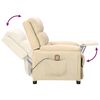 vidaXL Fauteuil de massage Cr&egrave;me Tissu