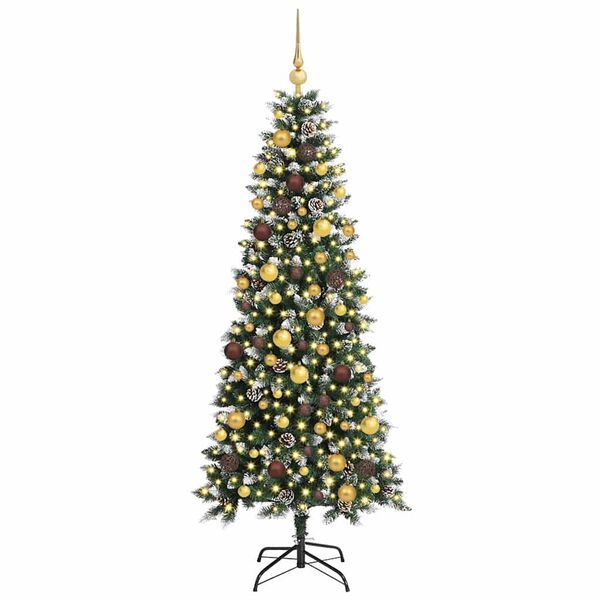 vidaXL Sapin de No&euml;l artificiel Vert 180 cm PVC, plastique et acier