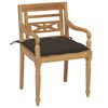 vidaXL Chaises Batavia avec coussins lot de 8 Bois de teck solide