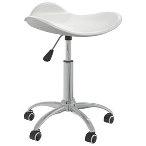 vidaXL Chaise pivotante de salle &agrave; manger Blanc Similicuir