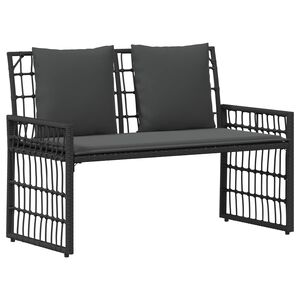 vidaXL Banc ext&eacute;rieur Uni Noir et Gris fonc&eacute; 116 x 55 x 82 cm