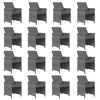 vidaXL Ensemble &agrave; manger de jardin coussins 17 pcs R&eacute;sine tress&eacute;e Gris