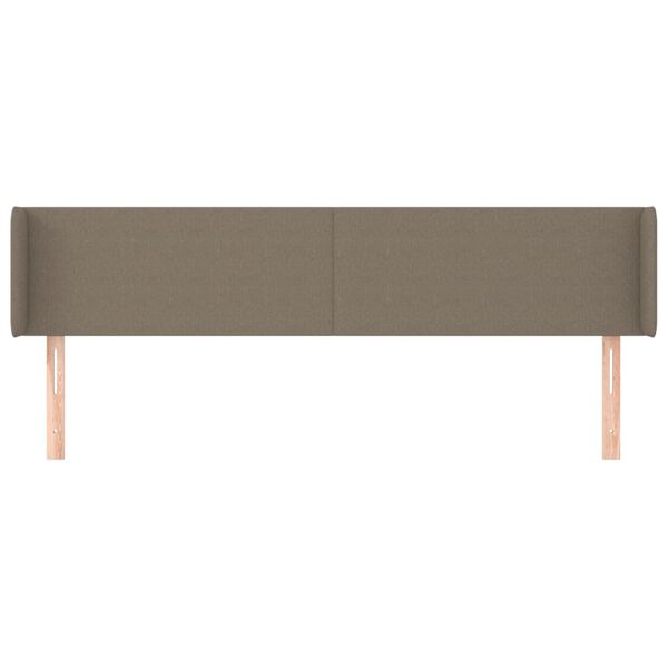 vidaXL T&ecirc;te de lit avec oreilles Taupe 163x16x78/88 cm Tissu