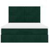 vidaXL Cadre de lit ottoman avec matelas vert fonc&eacute; 140x200 cm velours