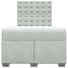 vidaXL Sommier &agrave; lattes de lit et matelas gris clair 120x190cm velours