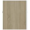 vidaXL Armoire d'évier Blanc et chêne sonoma Bois d’ingénierie