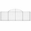 vidaXL Paniers à gabions arqués 20 pcs 200x30x60/80 cm Fer galvanisé