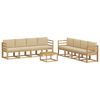 vidaXL Ensemble de canap&eacute;s d'ext&eacute;rieur 9 pc Blanc et Beige