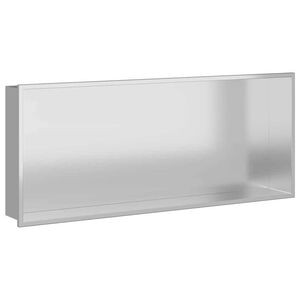 vidaXL Niche de Douche Argent&eacute; 75 x 30 x 9,5 cm Acier inoxydable