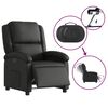 vidaXL Fauteuil inclinable électrique noir cuir véritable