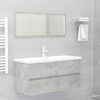 vidaXL Ensemble de meubles de salle de bain Gris b&eacute;ton Agglom&eacute;r&eacute;
