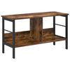 vidaXL &Eacute;tag&egrave;re 2 niveaux 82 x 32 x 47 cm Bois d'ing&eacute;nierie Ch&ecirc;ne fum&eacute;