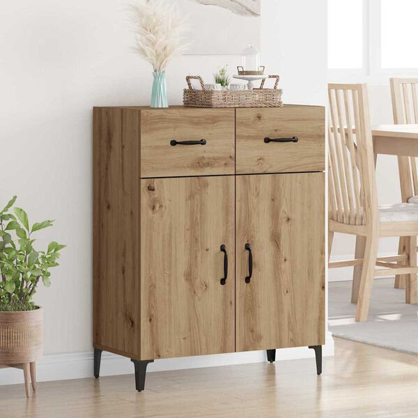 vidaXL Buffet Ch&ecirc;ne artisanal 69,5 x 34 x 90 cm Bois d'ing&eacute;nierie