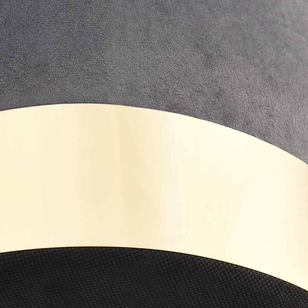 vidaXL Tabouret Gris fonc&eacute; et dor&eacute; Velours 28 x 36 cm