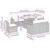vidaXL Salon de jardin avec coussins 9 pcs beige r&eacute;sine tress&eacute;e