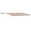 vidaXL Auvent r&eacute;tractable &eacute;lectrique Beige et blanc 4 &times; 3 m