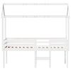 vidaXL Lit haut sans matelas blanc 90x190 cm bois de pin massif