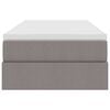 vidaXL Lit avec rangement et matelas Taupe 90 x 200 cm Polyester