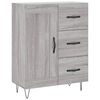 vidaXL Buffet haut Sonoma gris 69,5x34x180 cm Bois d'ing&eacute;nierie