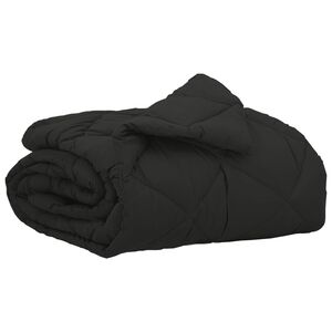 vidaXL Duvet d'&eacute;t&eacute; simple Noir 200 x 135 cm Microfibre