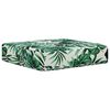 vidaXL Coussin de Si&egrave;ge d'Ext&eacute;rieur Motif feuille 40 x 40 x 8 cm