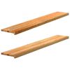 vidaXL Appuis de fen&ecirc;tre 2 pcs marron clair bois de ch&ecirc;ne massif