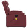 vidaXL Fauteuil inclinable de massage &eacute;lectrique rouge bordeaux