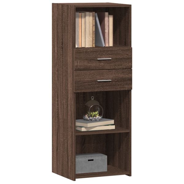 vidaXL Buffet haut chêne marron 45x42,5x124 cm bois d'ingénierie