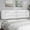 vidaXL Coussin de t&ecirc;te de lit Hvar blanc 200 cm similicuir