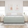 vidaXL Cadre de lit avec matelas Gris clair 200 x 200 cm tissu