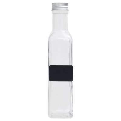 vidaXL Bouteilles en verre avec bouchon à vis 12 pcs Carré 250 ml