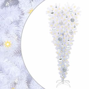 vidaXL Sapin de No&euml;l artificiel avec 150 LED Blanc 120 cm PVC et Acier