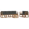 vidaXL Ensemble de canap&eacute;s d'ext&eacute;rieur 7 pc Naturel et Anthracite