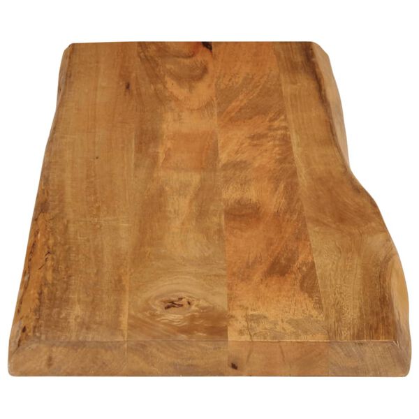 vidaXL Dessus de table 110x40x2,5 cm bord vivant bois massif manguier